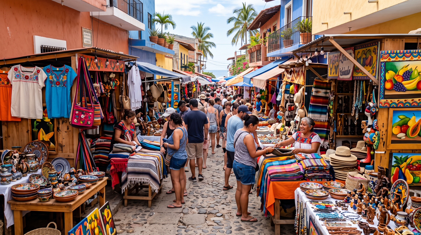 Calles del centro de Puerto Vallarta cerca de estudios y comercios