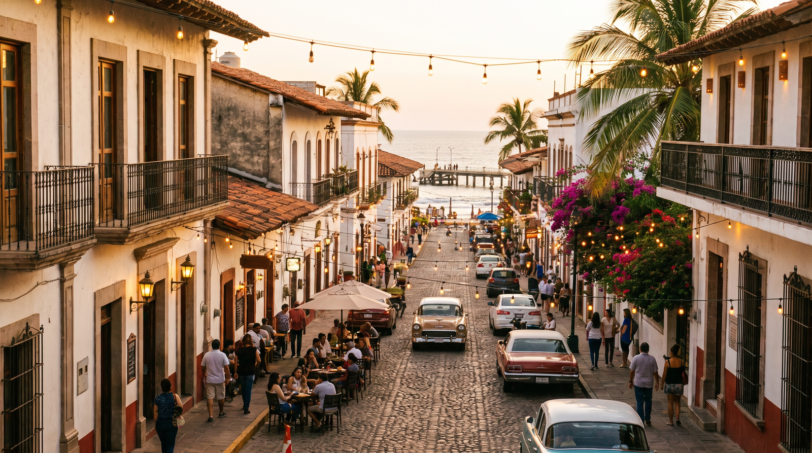 Obra de construcción con varillas y andamios en Puerto Vallarta